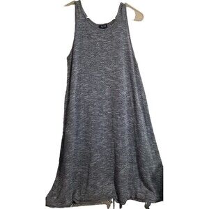 001) A.N.A A New Approach Gray Space Dye Marled Kit Tank Dress Medium Sleeveless